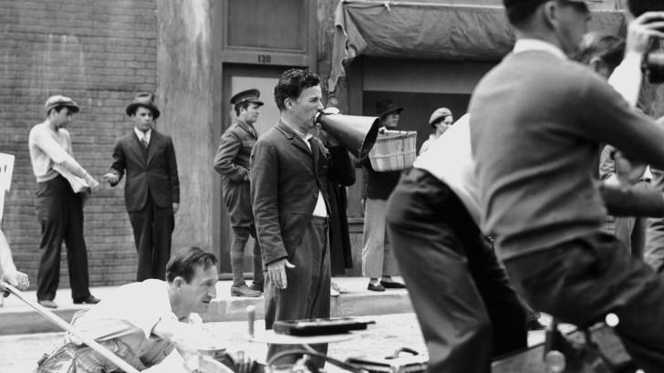 Charlie Chaplin en plein tournage